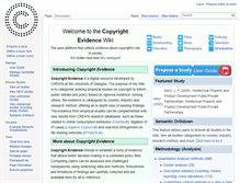 Tablet Screenshot of copyrightevidence.org